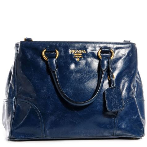 PRADA Vitello Shine Tote Denim 72937 